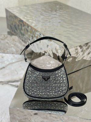 Prada Cleo satin bag with crystals