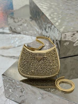 Prada Cleo satin bag with crystals