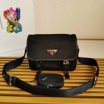 Prada Re-Nylon and Saffiano leather shoulder bag