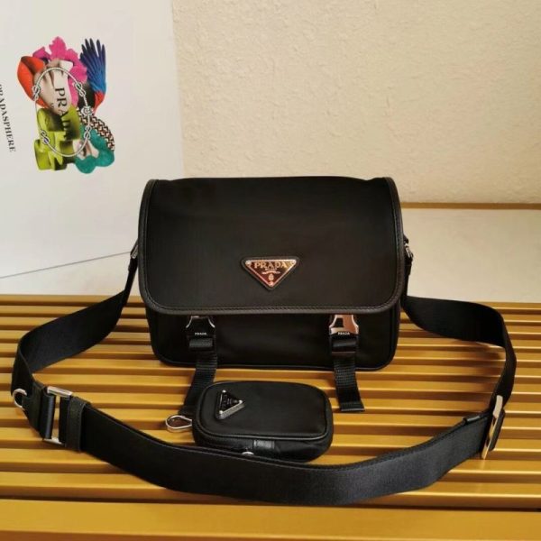 Prada Re-Nylon and Saffiano leather shoulder bag