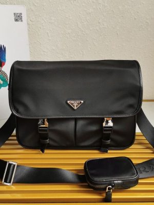 Prada Re-Nylon and Saffiano leather shoulder bag
