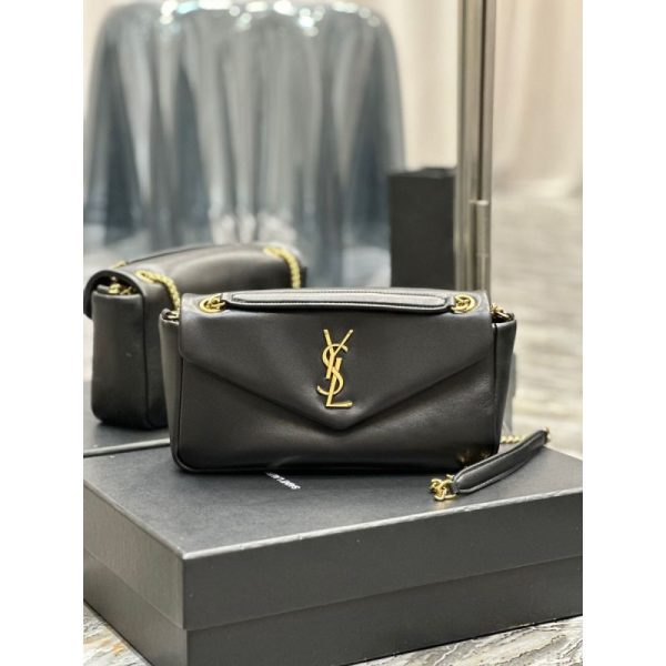 Saint Laurent Calypso in Plunged Lambskin