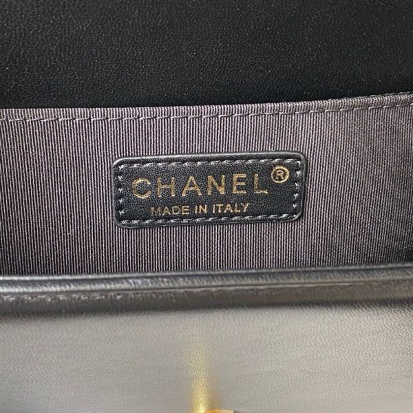Boy Chanel Flap Bag with Handle in Lambskin