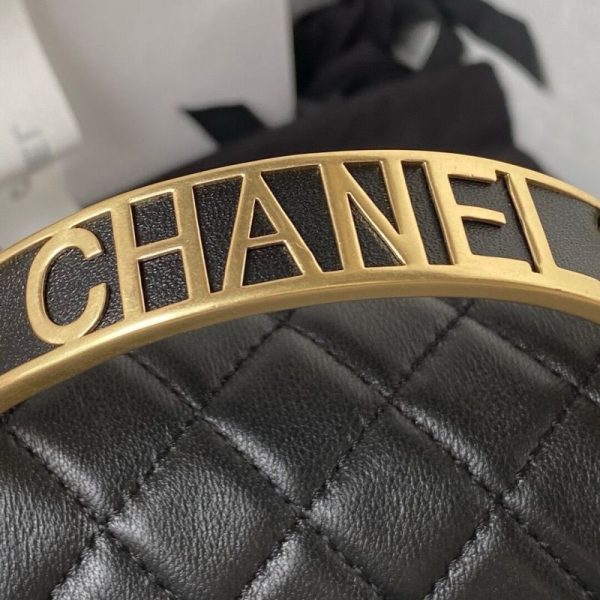 Boy Chanel Flap Bag with Handle in Lambskin