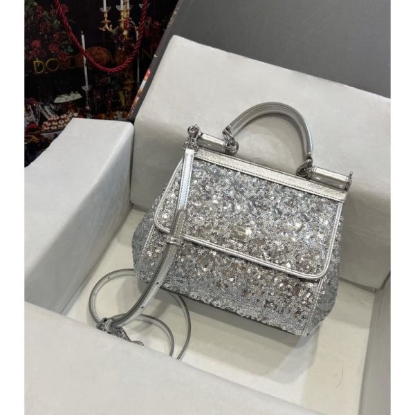 Dolce Gabbana Small Sicily Bag in sequin