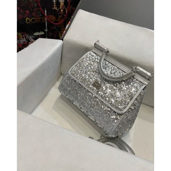 Dolce Gabbana Small Sicily Bag in sequin