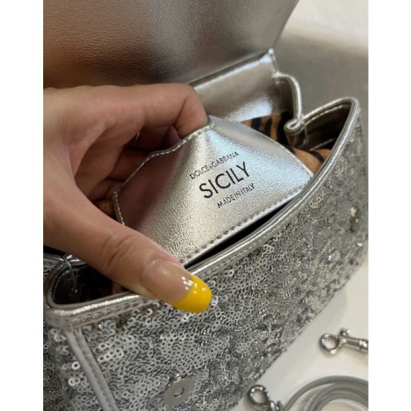 Dolce Gabbana Small Sicily Bag in sequin