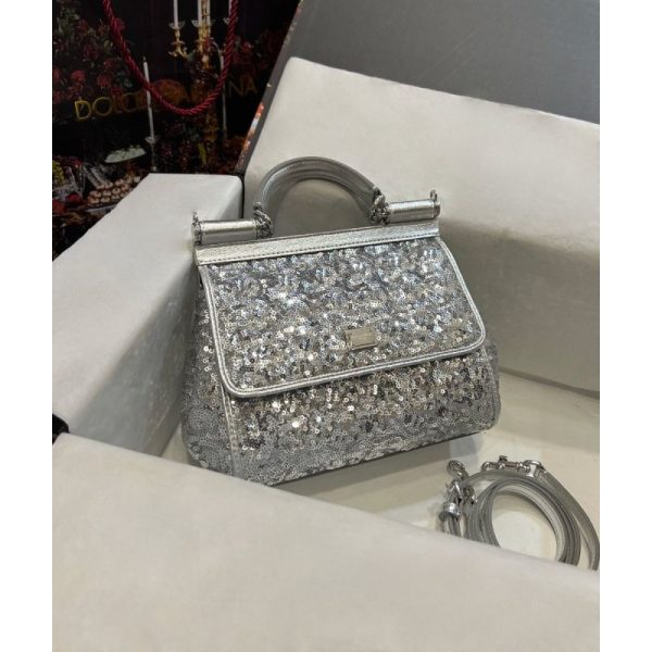 Dolce Gabbana Small Sicily Bag in sequin