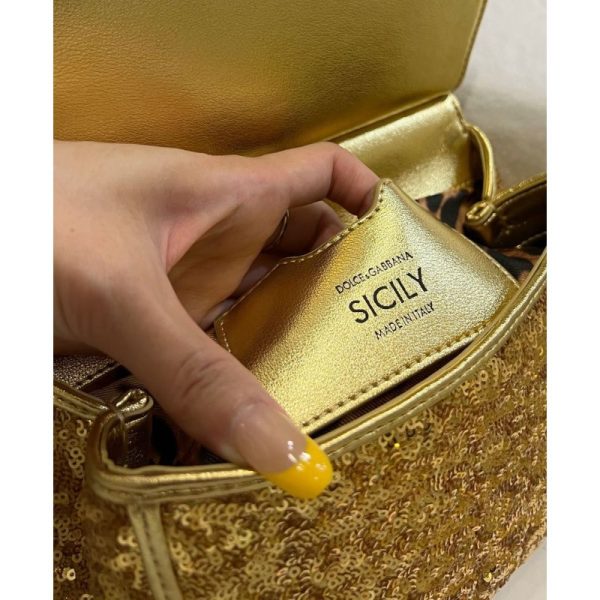 Dolce Gabbana Small Sicily Bag in sequin