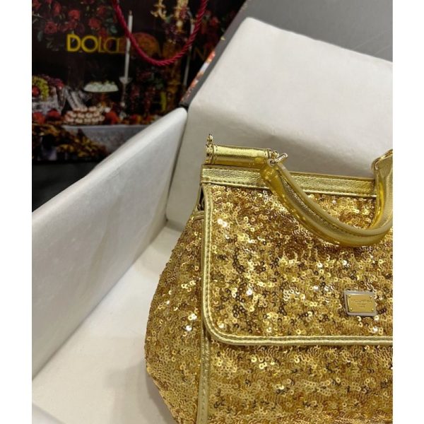 Dolce Gabbana Small Sicily Bag in sequin