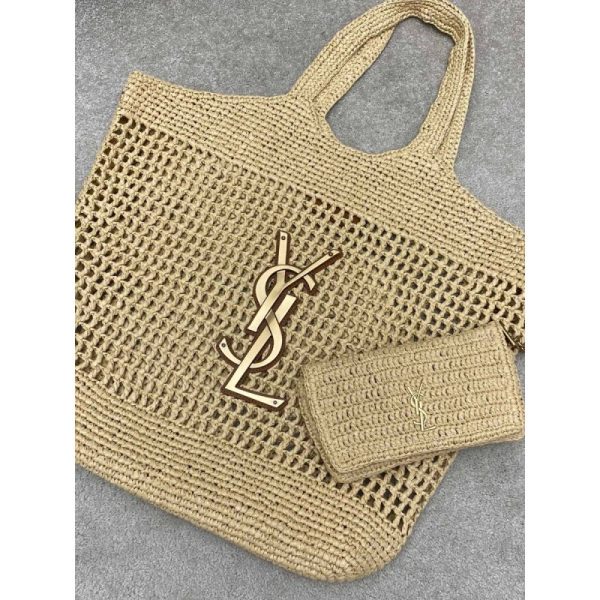 YSL Saint Laurent Icare in Raffia
