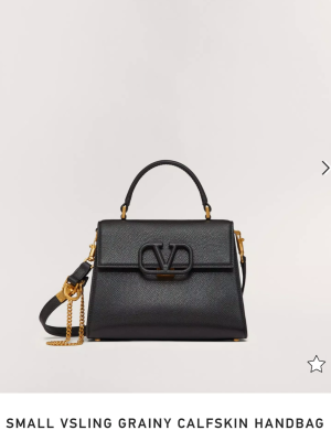 Small Vsling Grainy Calfskin Handbag