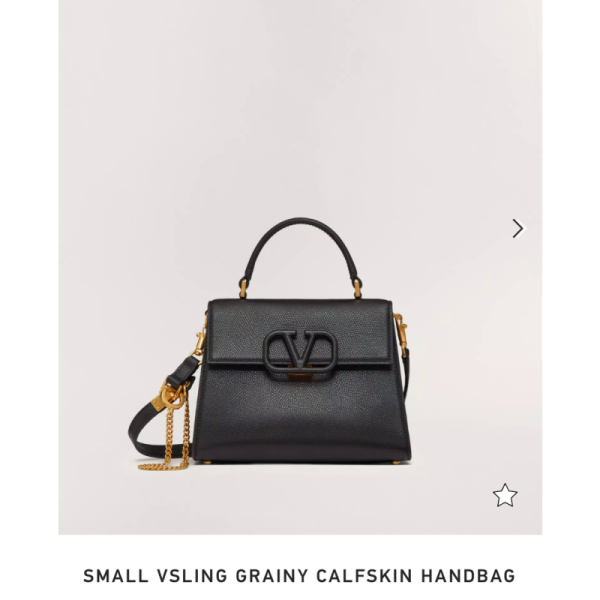 Small Vsling Grainy Calfskin Handbag