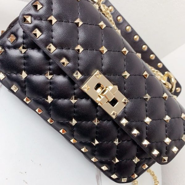 Small Nappa Rockstud Spike Bag