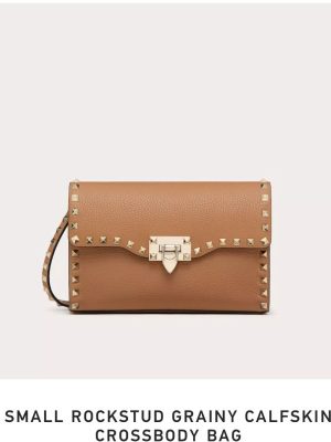 Small Rockstud Grainy Calfskin Crosbody Bag