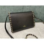Small Rockstud Grainy Calfskin Crosbody Bag