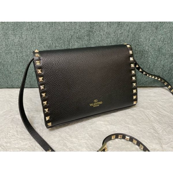 Small Rockstud Grainy Calfskin Crosbody Bag