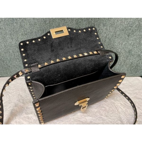 Small Rockstud Grainy Calfskin Crosbody Bag