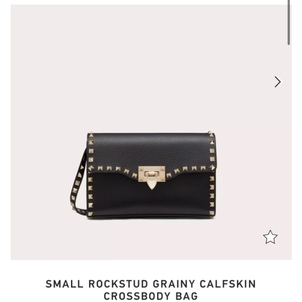 Small Rockstud Grainy Calfskin Crosbody Bag