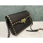 Small Rockstud Grainy Calfskin Crosbody Bag