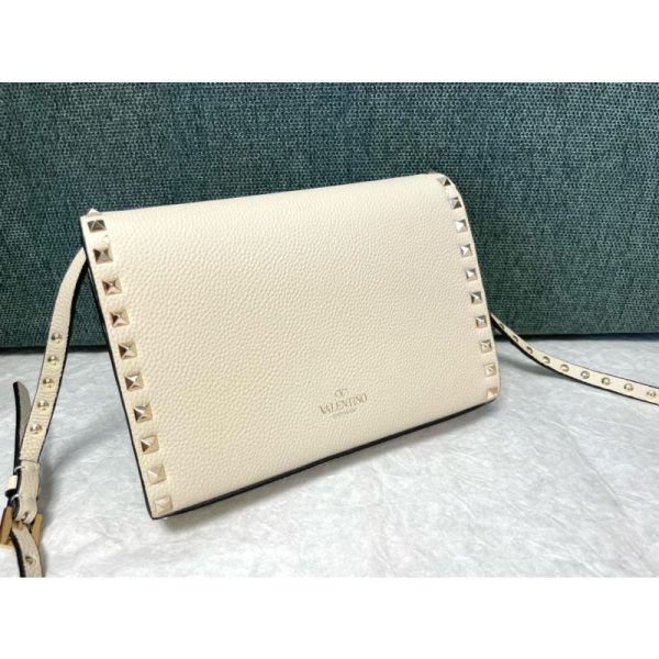 Small Rockstud Grainy Calfskin Crosbody Bag