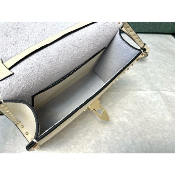 Small Rockstud Grainy Calfskin Crosbody Bag