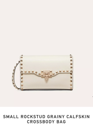 Small Rockstud Grainy Calfskin Crosbody Bag