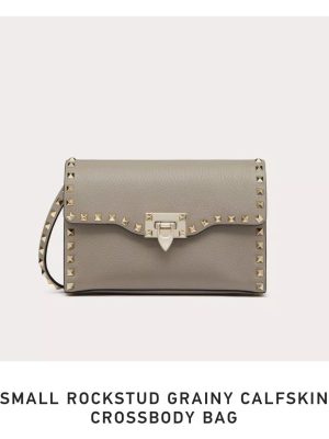 Small Rockstud Grainy Calfskin Crosbody Bag