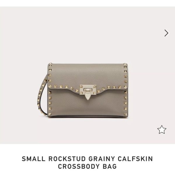 Small Rockstud Grainy Calfskin Crosbody Bag