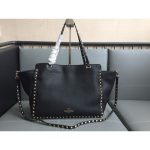 Medium Grainy Calfskin Rockstud Bag