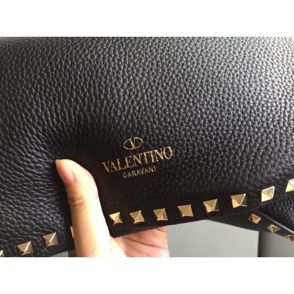 Medium Grainy Calfskin Rockstud Bag