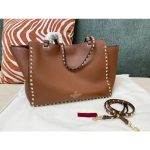 Medium Grainy Calfskin Rockstud Bag