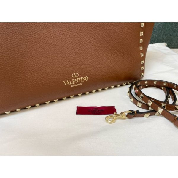 Medium Grainy Calfskin Rockstud Bag