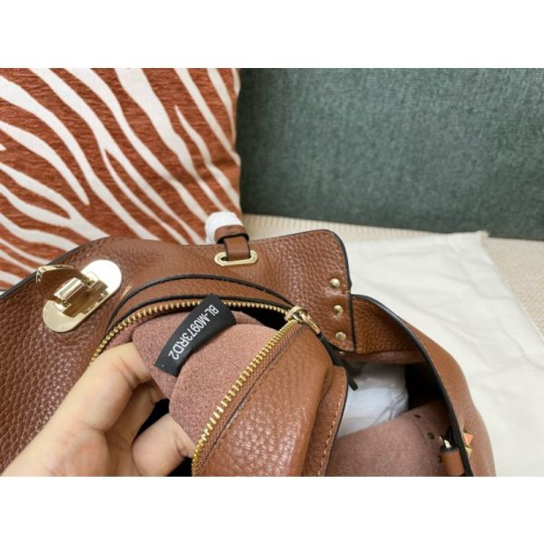Medium Grainy Calfskin Rockstud Bag